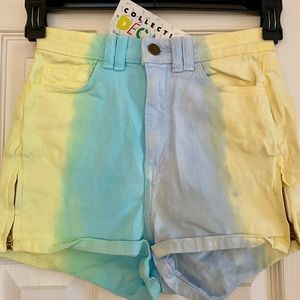 American apparel tie dye high waisted shorts NYT